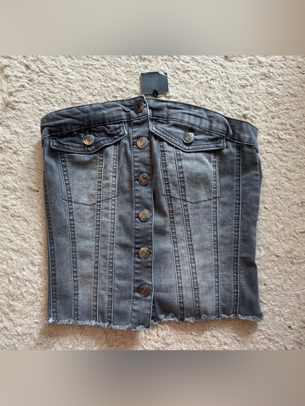 NWT denim crop top